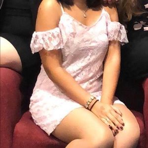 Francesca’s Lace Pink Dress